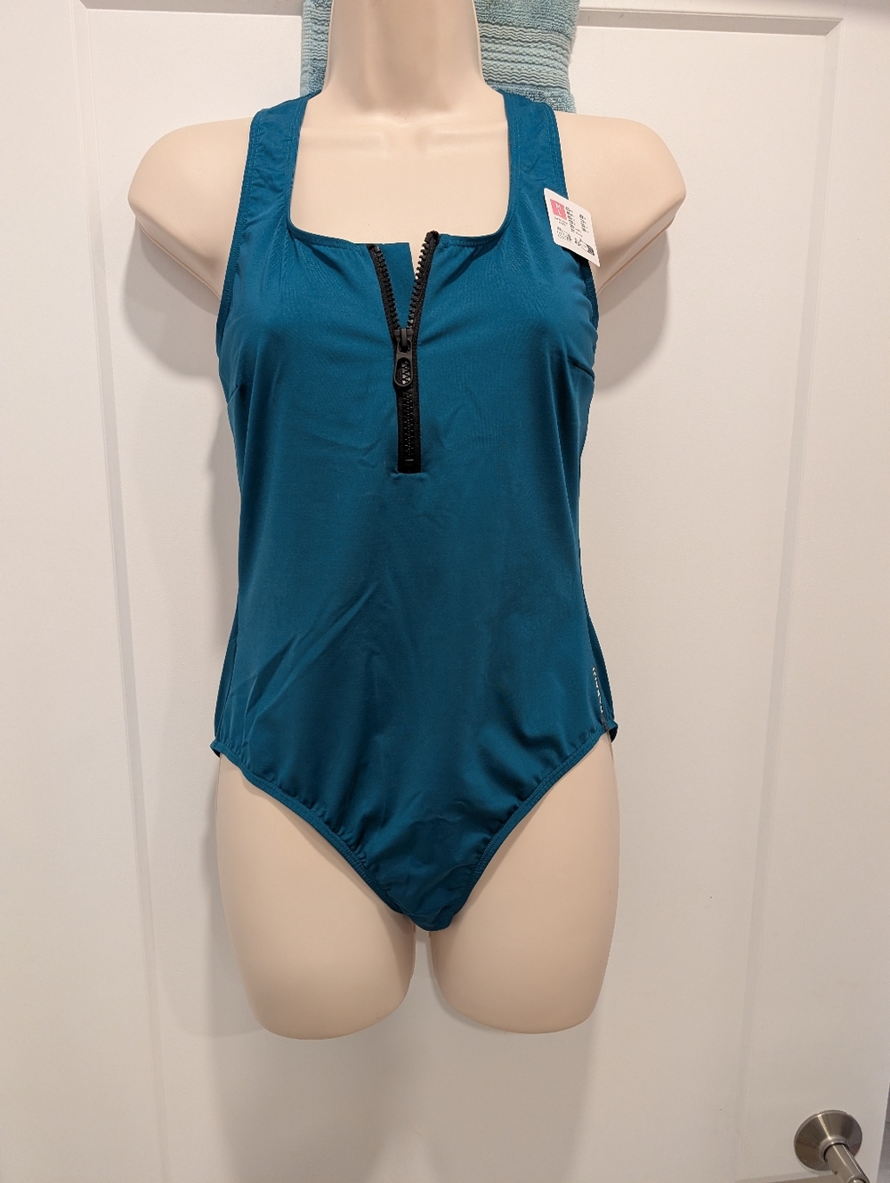 Teal Front-Zip One-Piece Swimsuit - Women